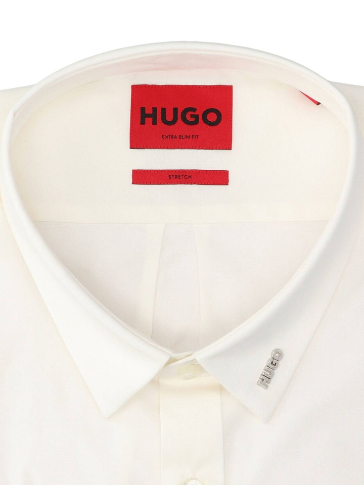 Open white katoenen hemd (extra slim fit) met lange mouwen Hugo Boss 