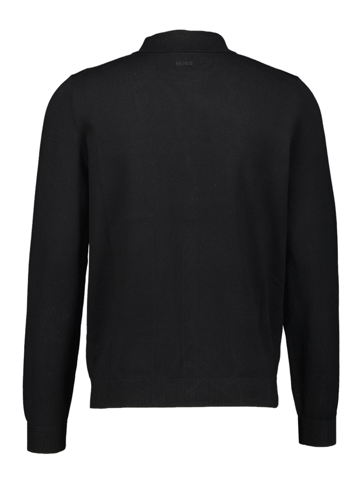 Zwarte cardigan met polokraag Hugo Boss 