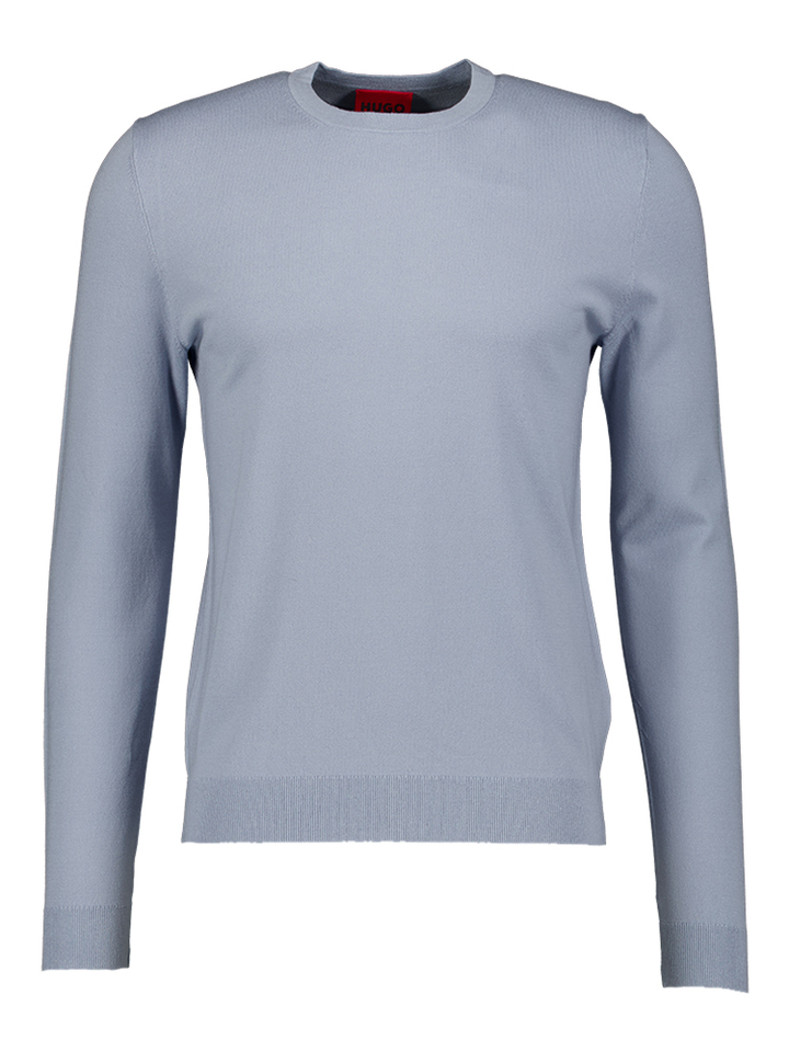 Blauwe trui met ronde hals Hugo Boss