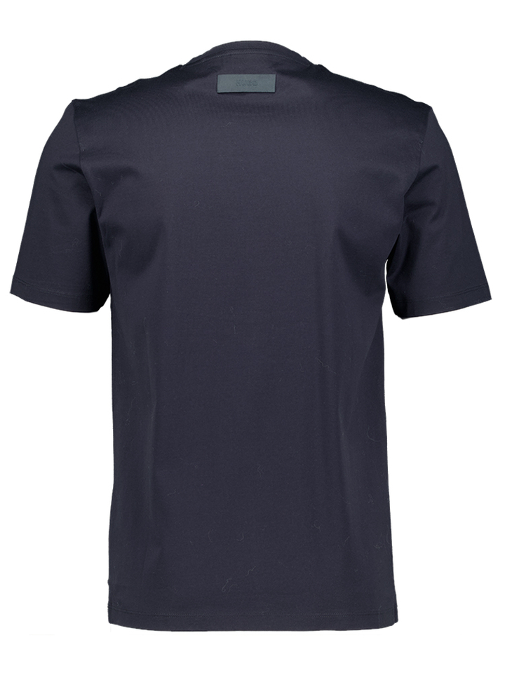 Donkerblauwe katoenen t-shirt Dimerstee Hugo Boss