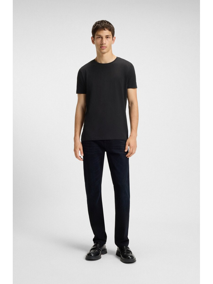 Donkerblauwe katoenen t-shirt Dimerstee Hugo Boss