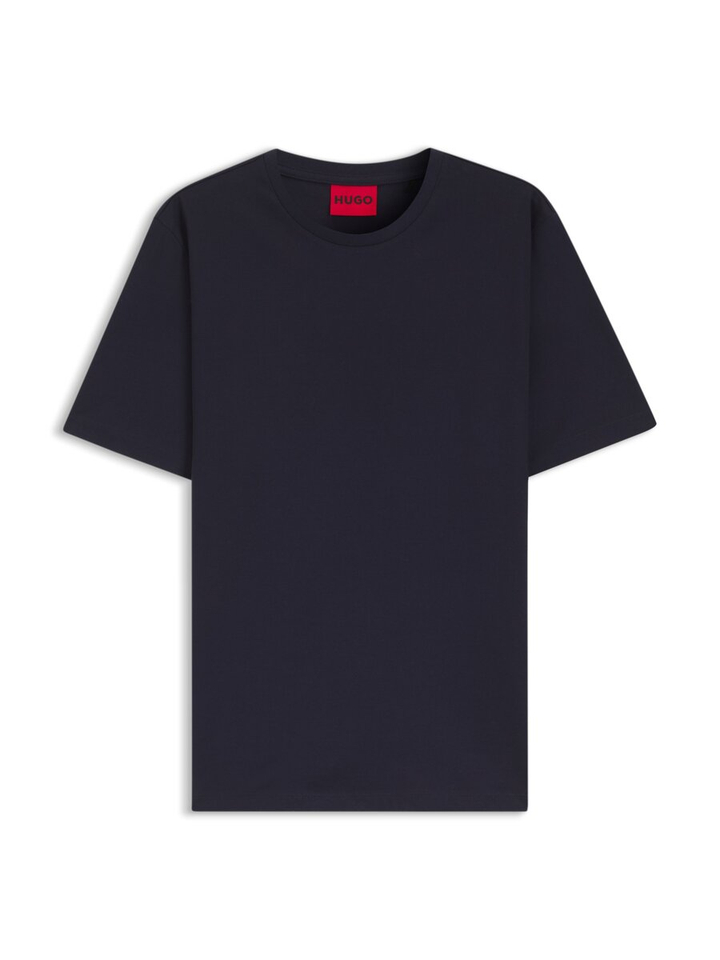 Donkerblauwe katoenen t-shirt Dimerstee Hugo Boss