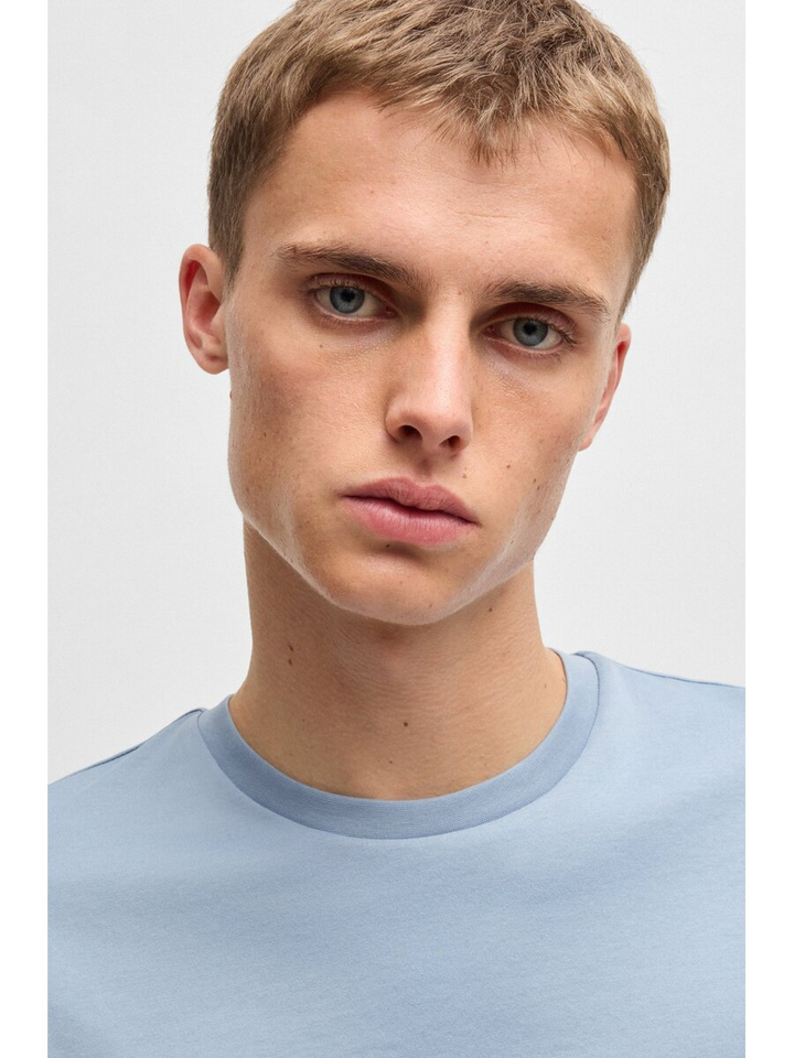 Blauwe katoenen t-shirt Dimerstee Hugo Boss