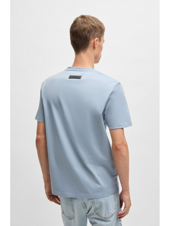 Blauwe katoenen t-shirt Dimerstee Hugo Boss