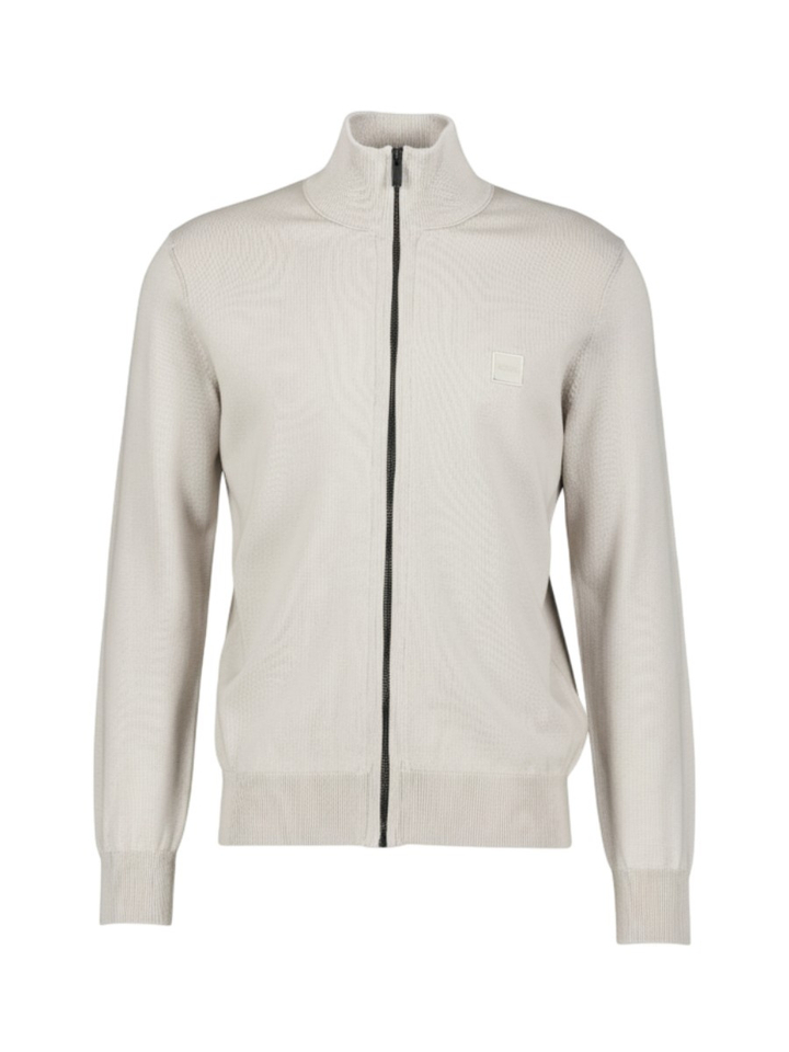 Grijze trui met ritssluiting Kanozip Boss Orange 