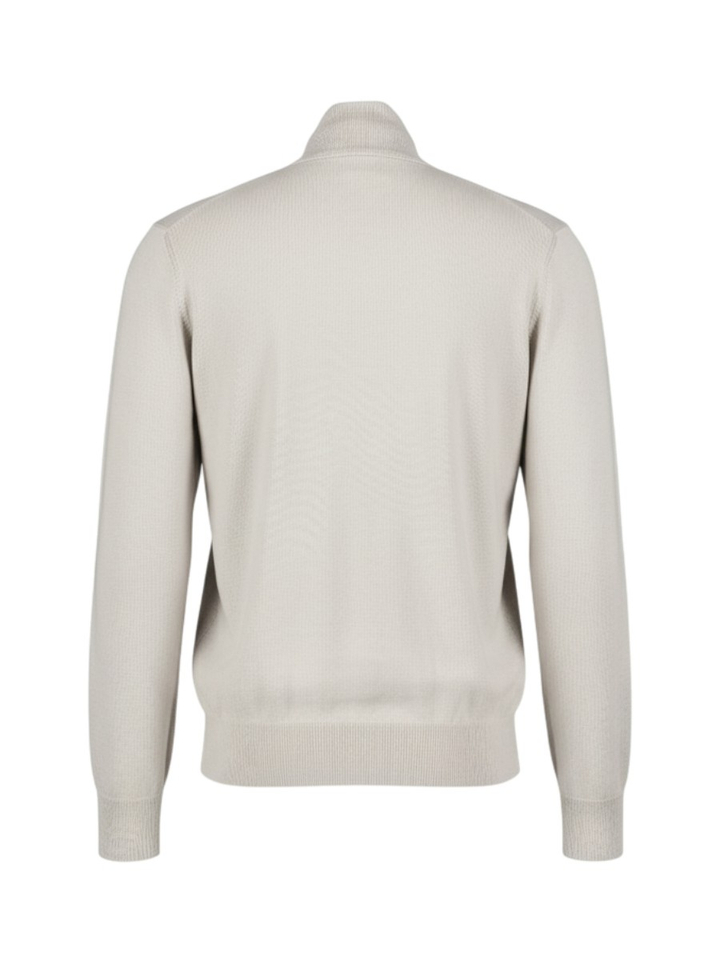 Grijze trui met ritssluiting Kanozip Boss Orange 