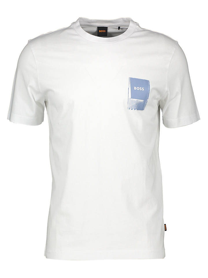Witte t-shirt Te Plain Boss