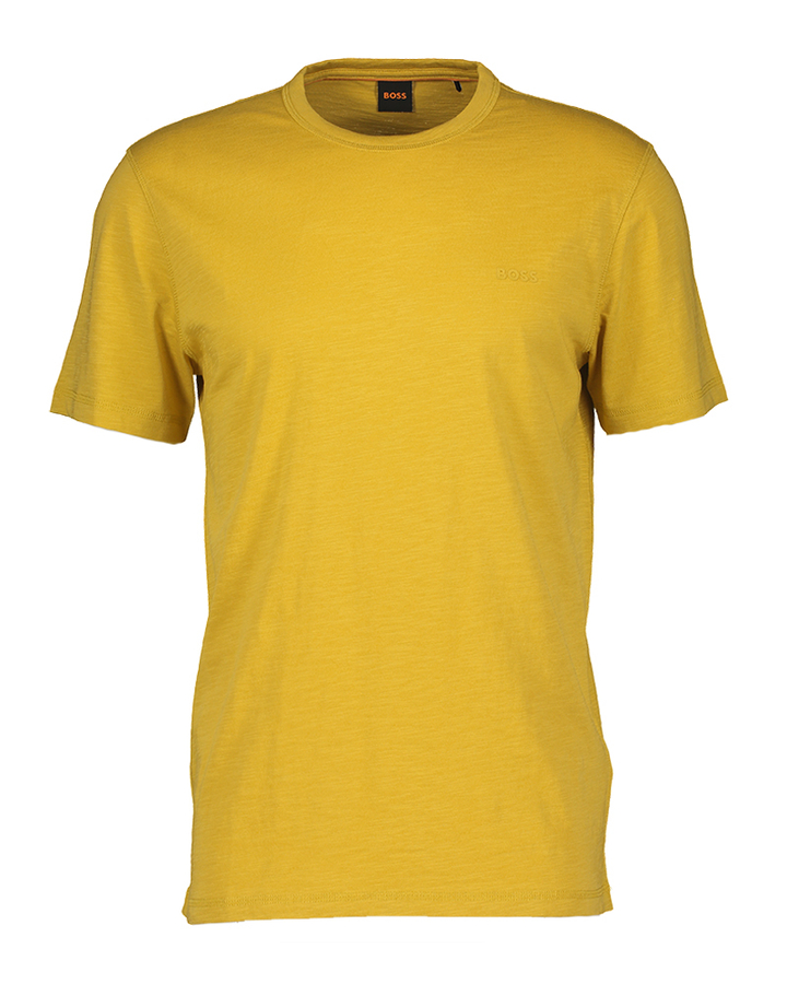 Gele t-shirt met logo detail Tegood Hugo Boss
