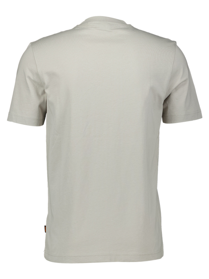 Grijze t-shirt met kaki print Imprint Hugo Boss