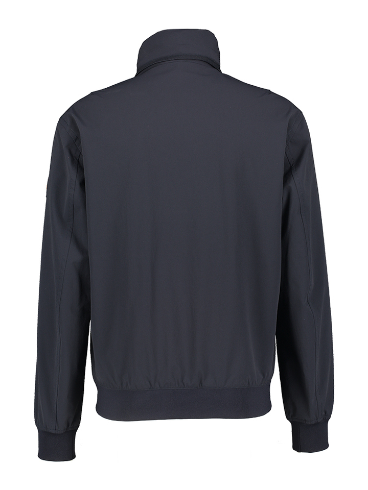 Donkerblauwe tussenjas met kap in de kraag Hugo Boss 