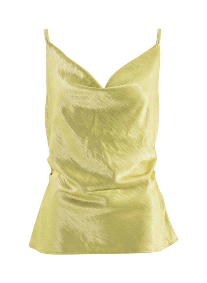 Lichtgroene glanzende top Kavalla Top Soaked In Luxery 