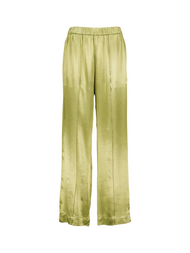 Groene glanzende broek Lirini Soaked In Luxery