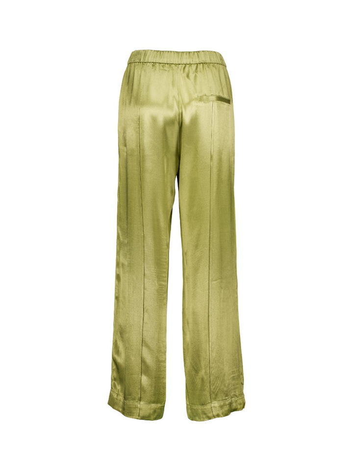 Groene glanzende broek Lirini Soaked In Luxery