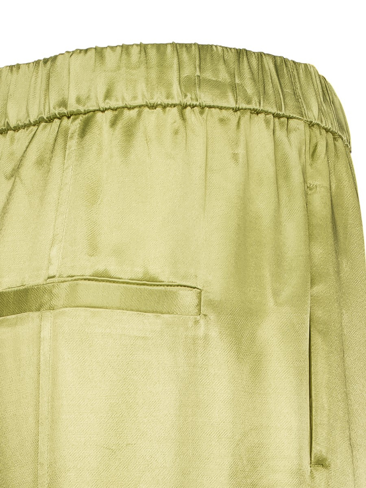 Groene glanzende broek Lirini Soaked In Luxery
