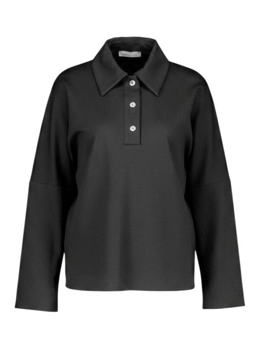 Zwart blouse met kraag Liviana Conti