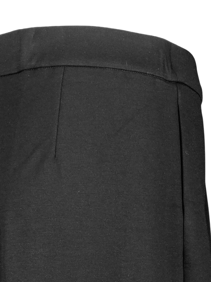 Zwarte wijde broek met bandplooi Liviana Conti