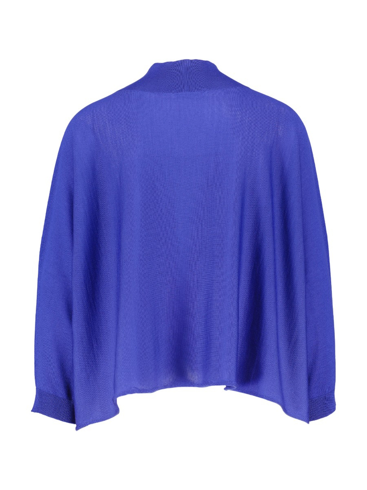 Kobalt korte oversized trui in wol Liviana Conti