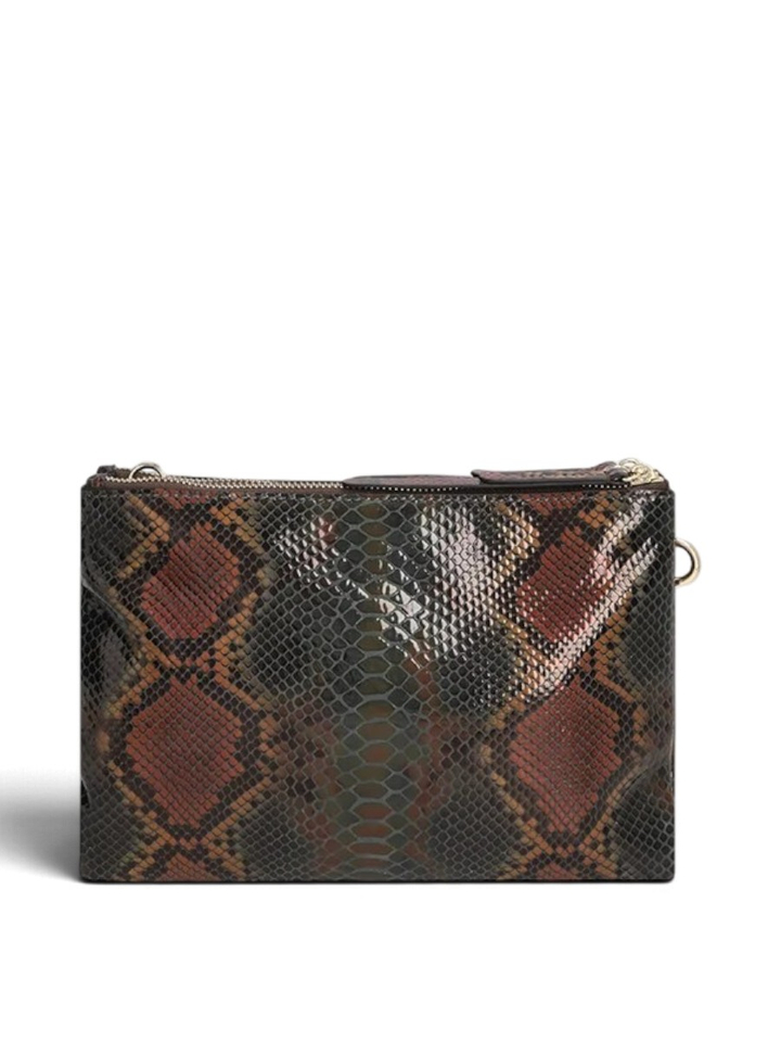 Kaki Clyde Rainbow Python crossbody Clio Goldbrenner