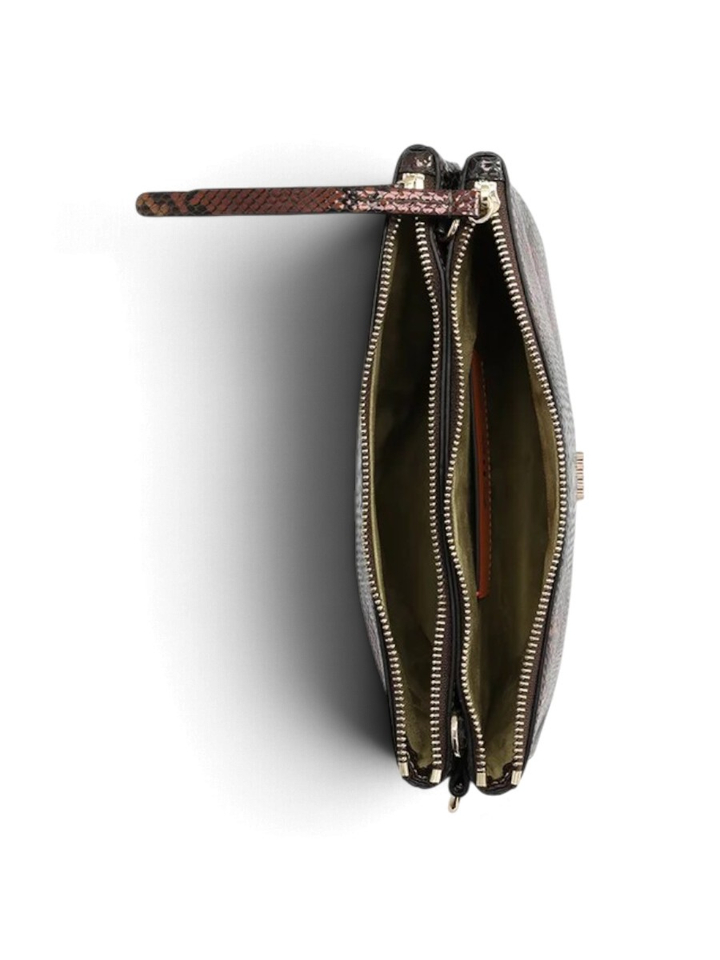 Kaki Clyde Rainbow Python crossbody Clio Goldbrenner