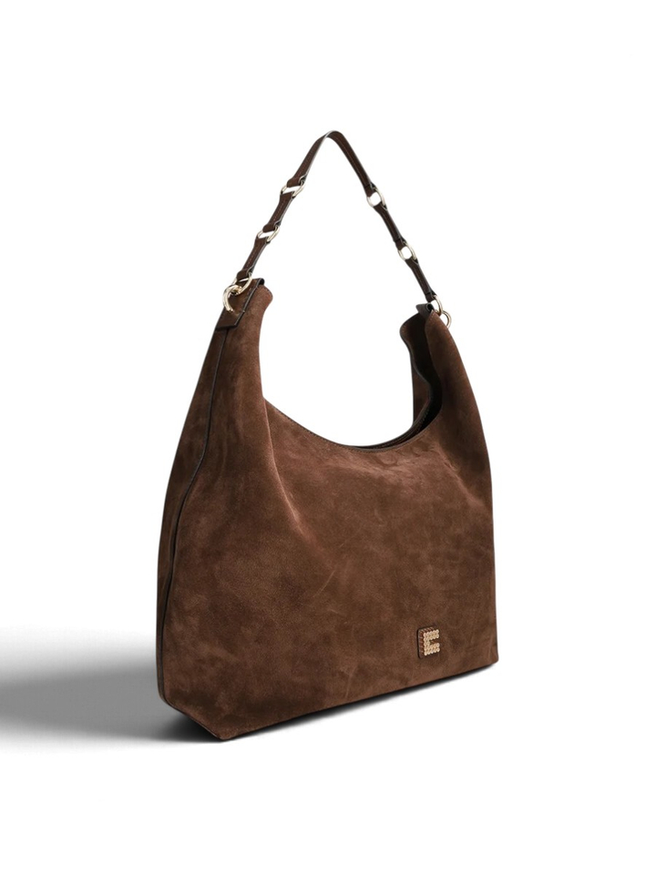 Chocolate bruine Carry Suède handtas Clio Goldbrenner
