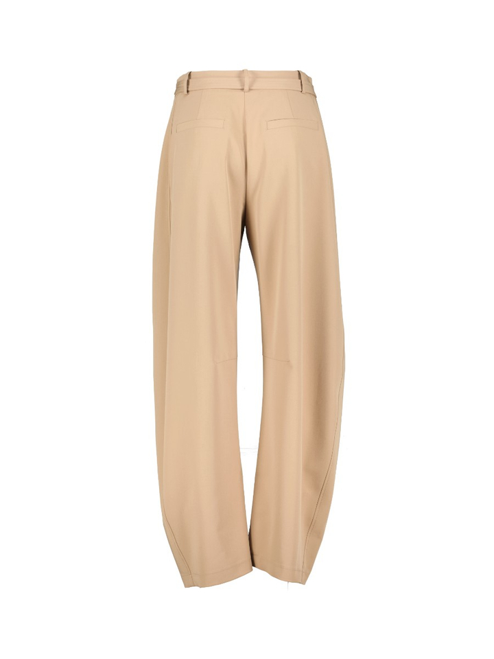 Beige geklede broek en hoge taille met riem Pinko 