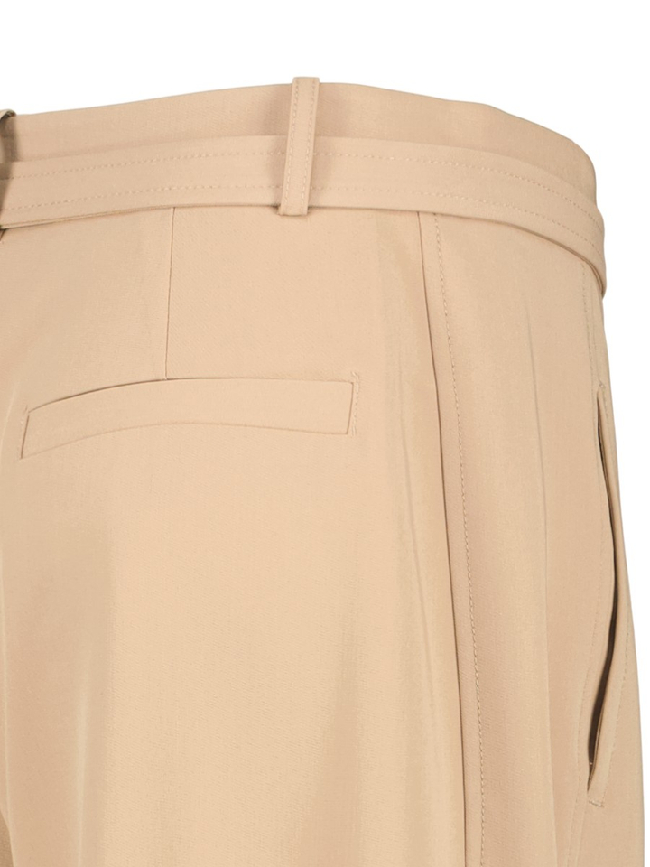 Beige geklede broek en hoge taille met riem Pinko 