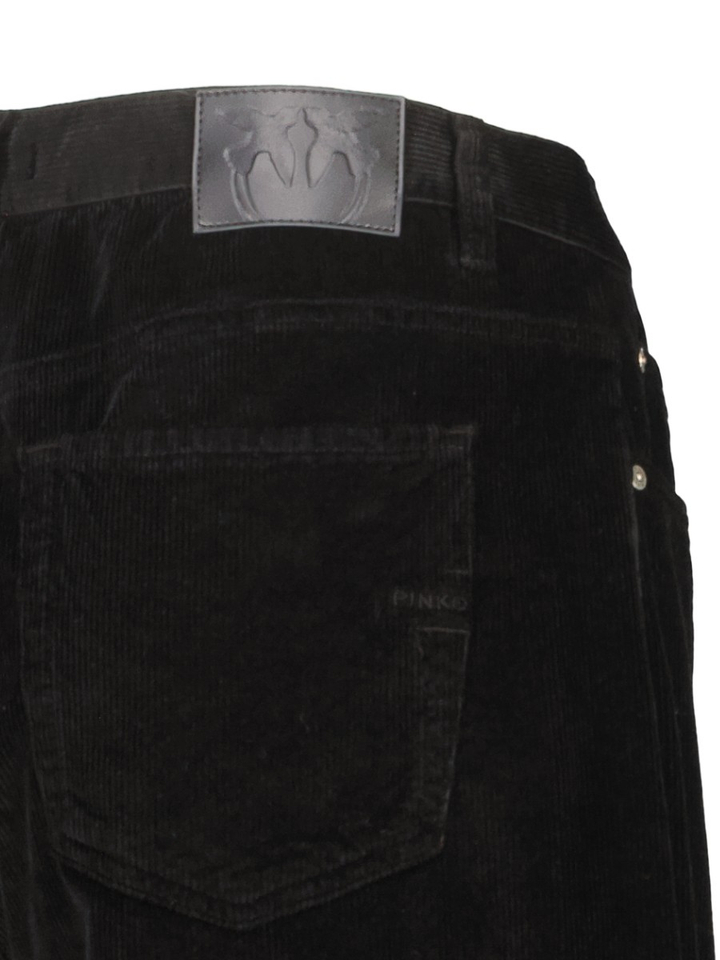 Zwarte loose fit jeans in ribfluweel Pinko