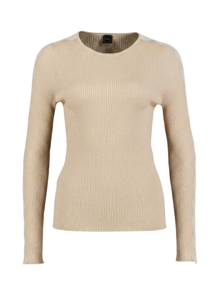 Beige trui met kant detail Pinko