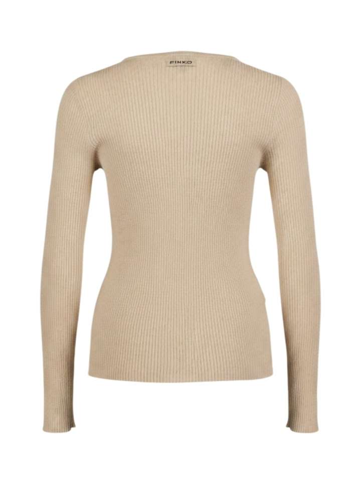 Beige trui met kant detail Pinko