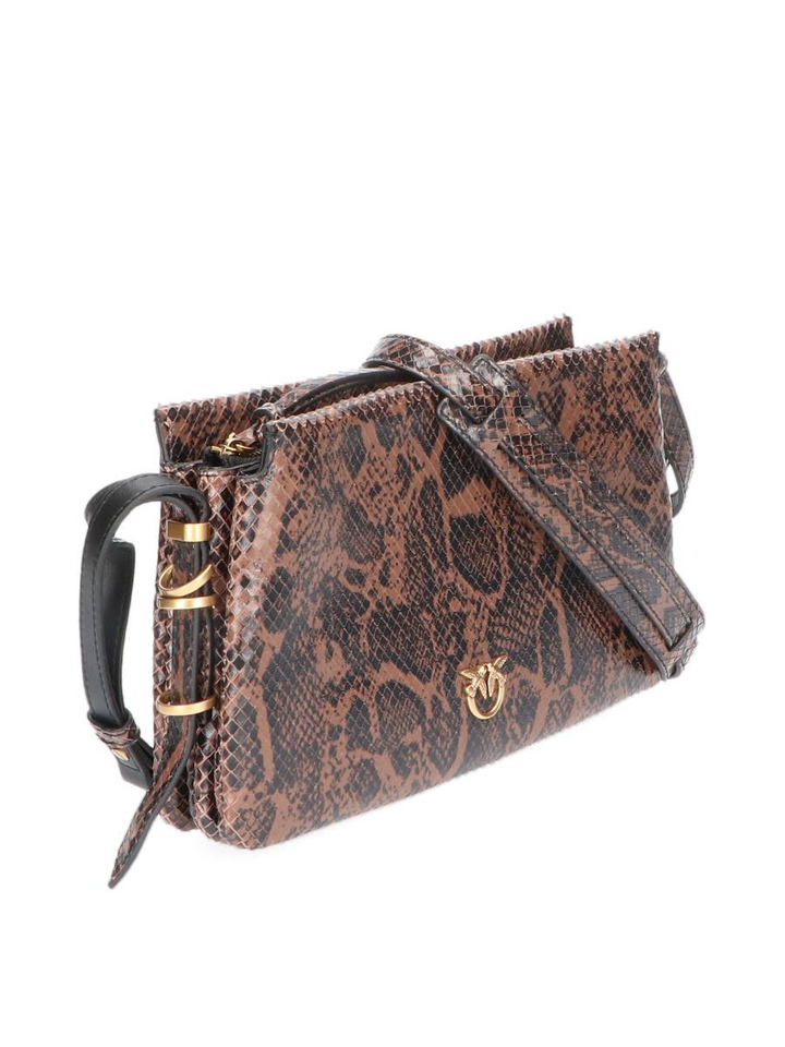 Roccia marrone handtas Triplet mini Python print Pinko