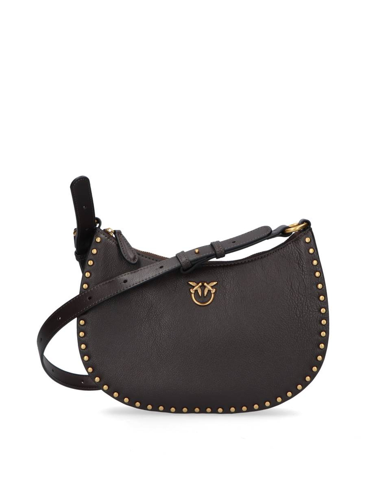 Marrone half moon mini studs schoudertas Pinko 