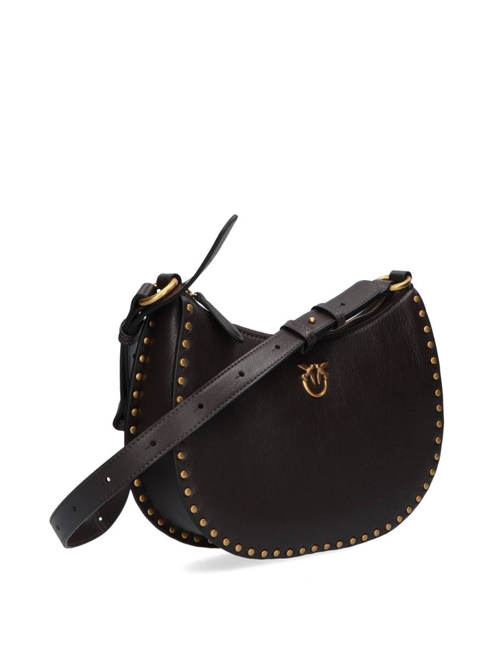 Marrone half moon mini studs schoudertas Pinko 