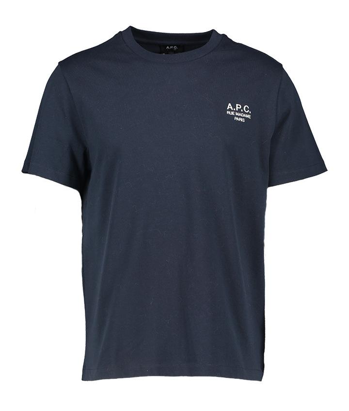 Blauwe t-shirt t-shirt met Logo A.P.C.