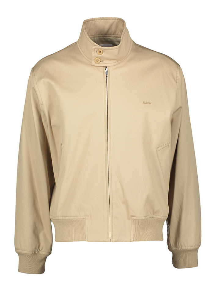 Beige korte jas met logo A.P.C