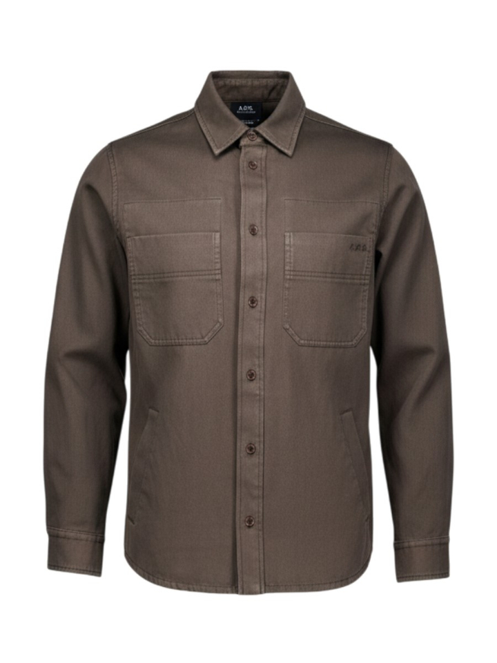 Donkerbruin hemd Overshirt APC