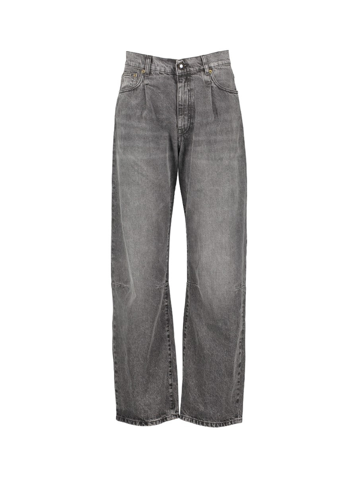 Greijze barrel fit jeans Semicouture