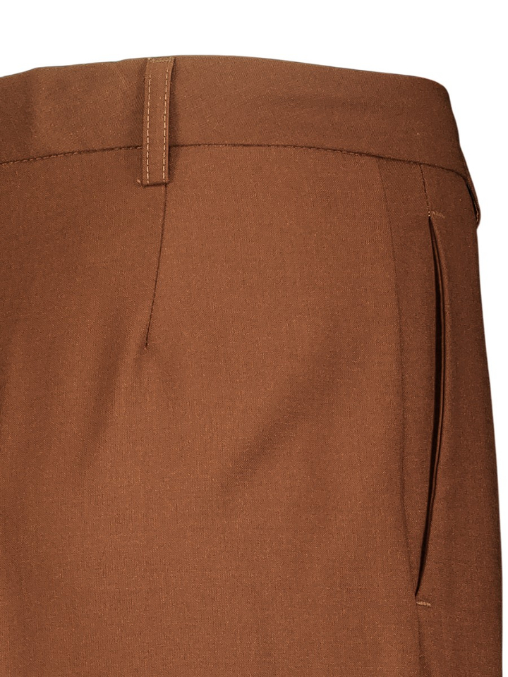 Donkerbruine geklede broek in barrel fit Semicouture 