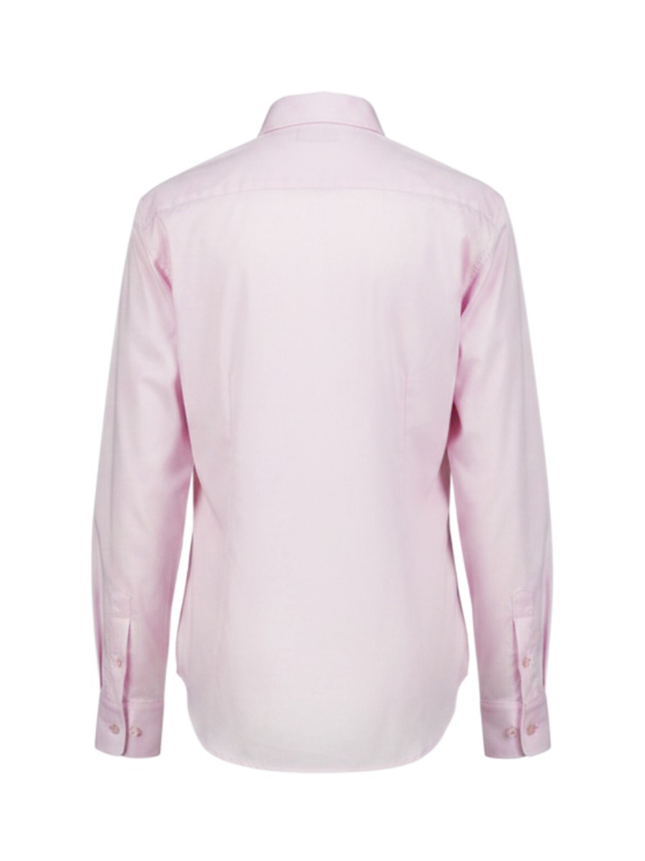 Roze katoenen blouse met strik Semicouture