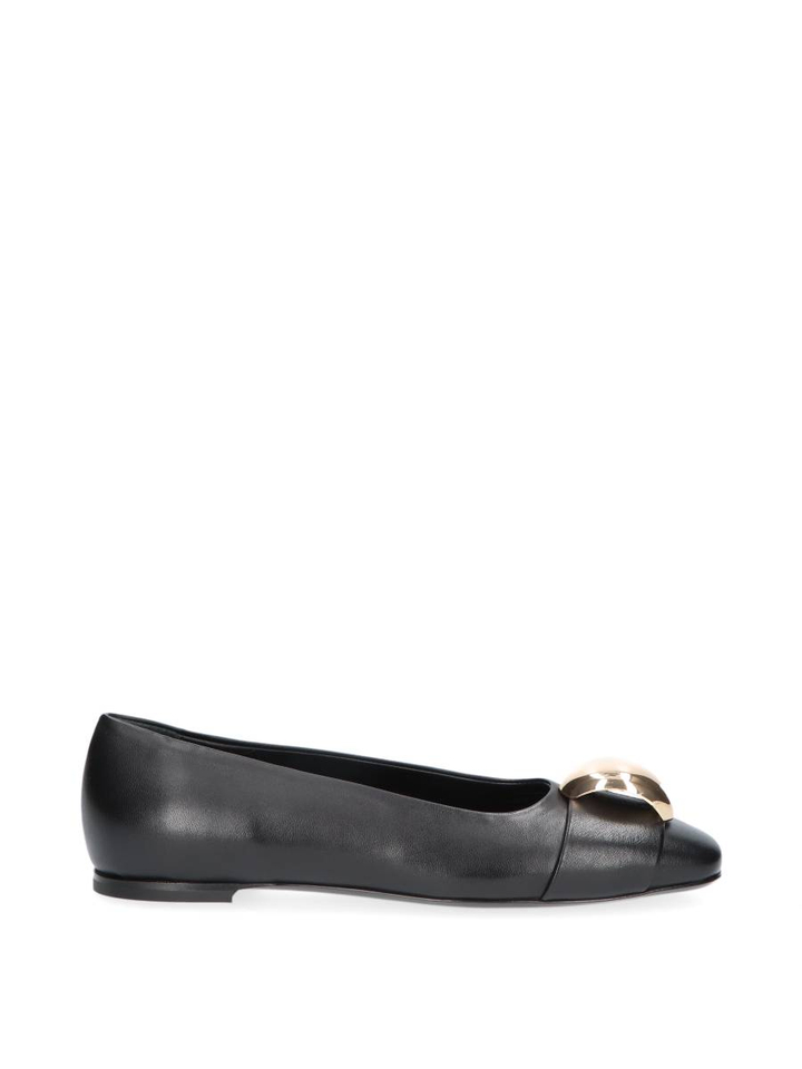 Nero ballerina's met gouden details Memy boule AGL 