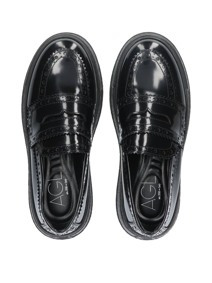 Zwarte loafer in lakleder AGL