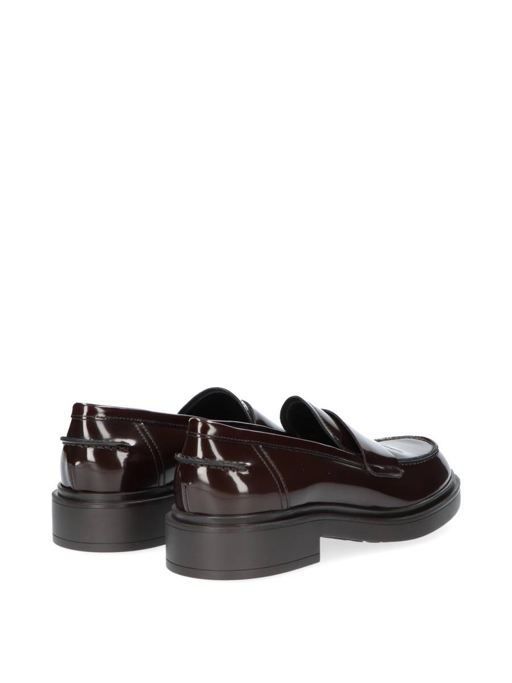 Donkerbruine loafer in lakleder AGL