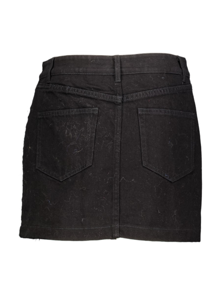 Zwarte mini-rok in bouclé met rits Liu Jo 