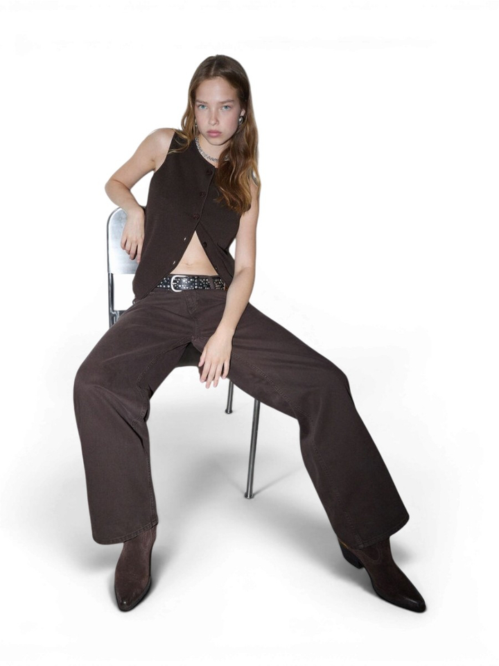 Bruine wide leg jeans Liu Jo