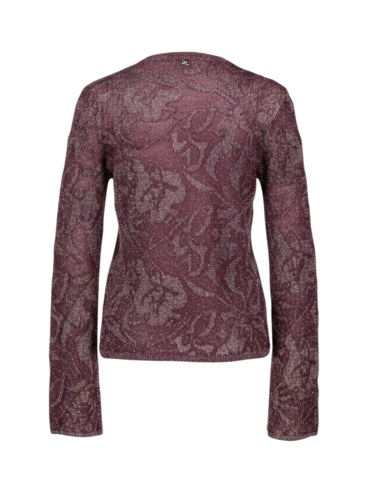 Bodeaux fijne pull met glitterdraad Liu Jo