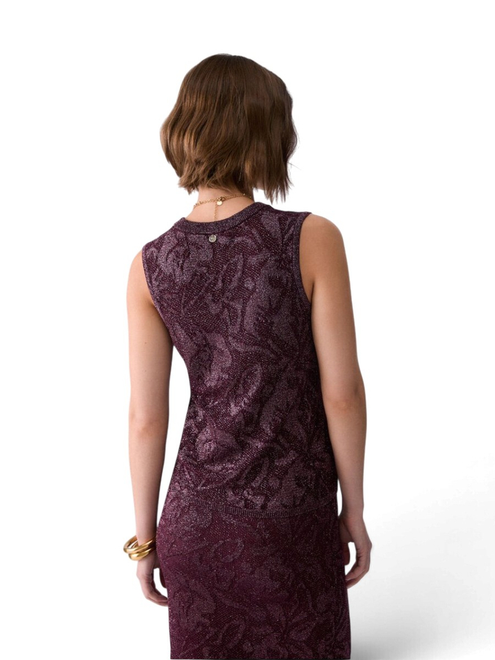 Bordeaux glitter top Liu Jo 