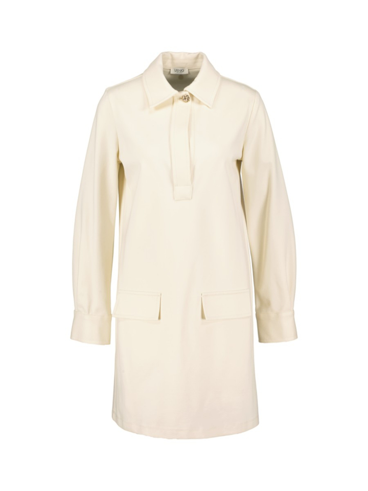 Beige korte jurk met sierknopen Liu Jo