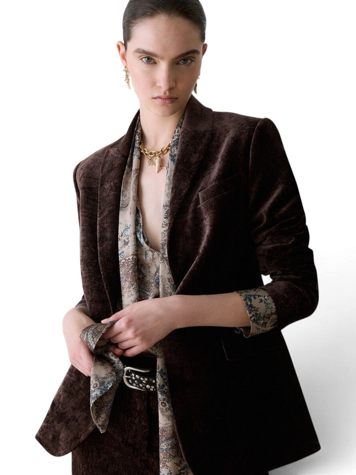 Bruine blazer in fuweel Liu Jo