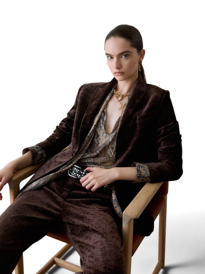 Bruine blazer in fuweel Liu Jo