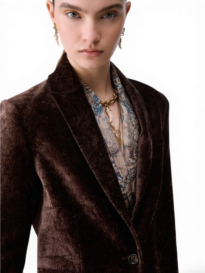 Bruine blazer in fuweel Liu Jo