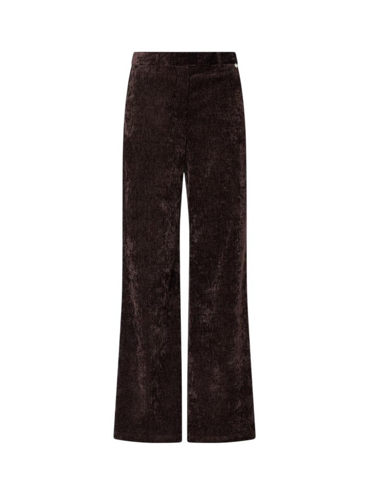Donkerbruine geklede broek Liu Jo